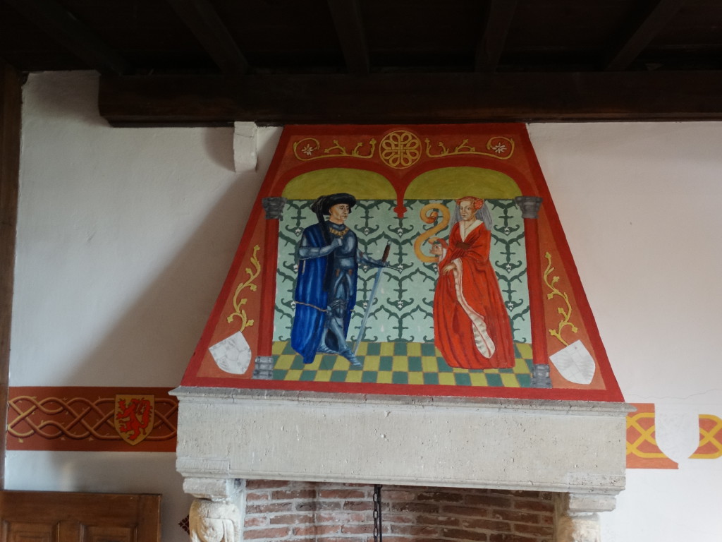 Philips de Goede en Jacoba van Beieren - Hier is goed te zien dat de schouw aan de rechterkant 5 cm is gezakt