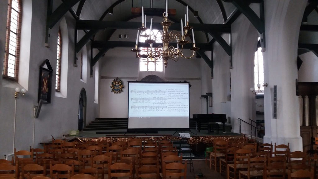 De Grote Kerk Beverwijk waar het inloopkoor Kantado Festivalo wordt gehouden